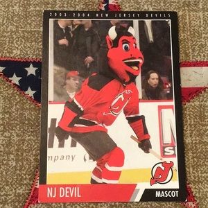 MASCOT, NJ DEVILS HOCKEY MASCOT CARD